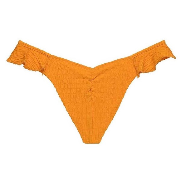 Montce Mari Scrunch Uno Ruffle Bikini Bottom Yellow XS - Picture 5 of 7